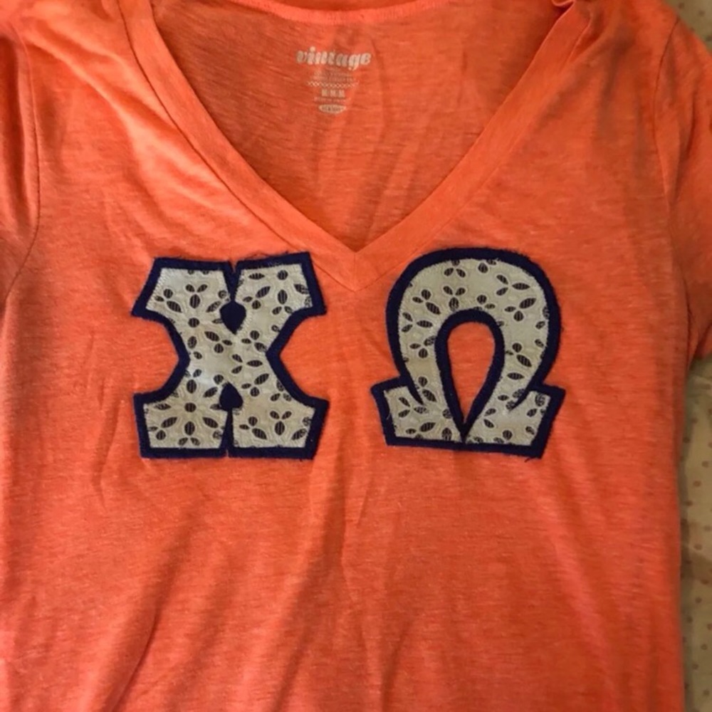 Chi omega letter shirt